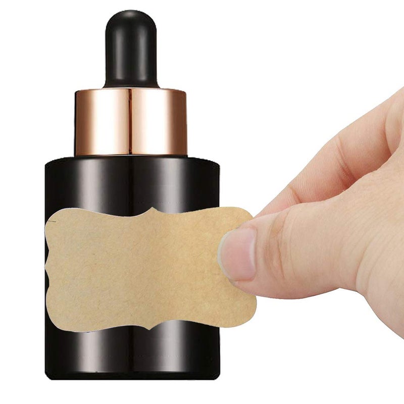 DOCA 320pcsï¼ŒStickers Labels Fancy Kraft Paper,for Essential Oil Bottle, Spice Bottle, Glass, Cups, Containers, Canisters 10 Sheets of Labels, 320pcs - Image 3